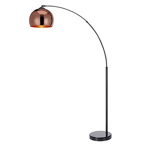Versanora Arquer Arc Floor Lamp In Copper And Black Vn L00011
