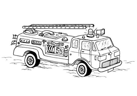 Free coloring pages of fire trucks 001 | Cars coloring pages, Truck