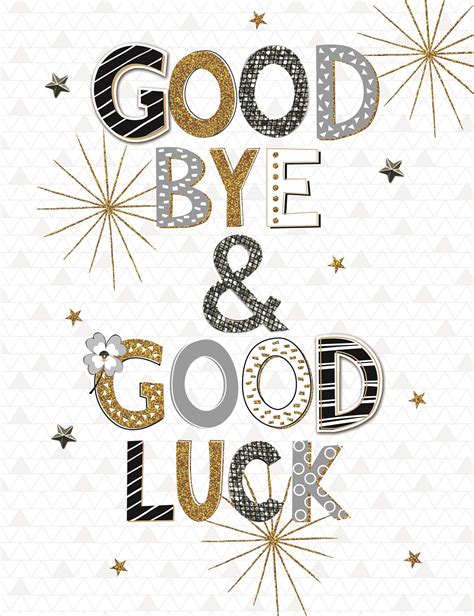 Good Bye And Good Luck Glitter Gigantic Greeting Card A4 Sized Cards Cards
