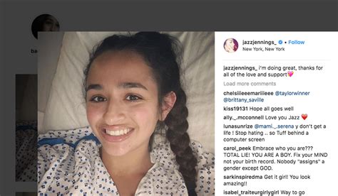 Screen Capture Of A Photo Posted By Transgender Activist Jazz Jennings