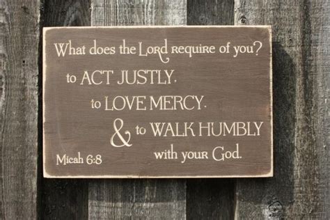 Micah 68 Sign Act Justly Love Mercy Walk By Rusticpinedesigns