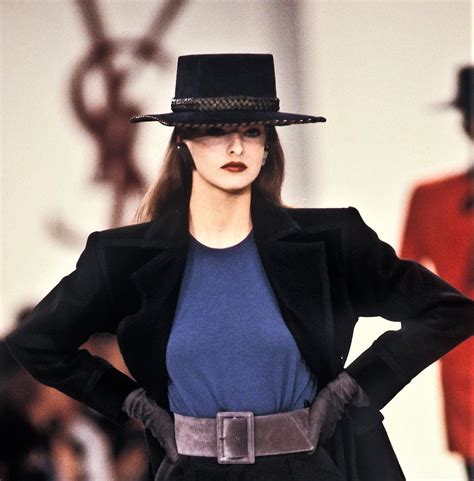Linda Evangelista Walked For Yves Saint Laurent Rtw Fw 1988