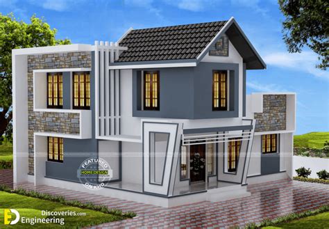 Floor Plan And Elevation Of 1528 Sf Home Engineering Discoveries