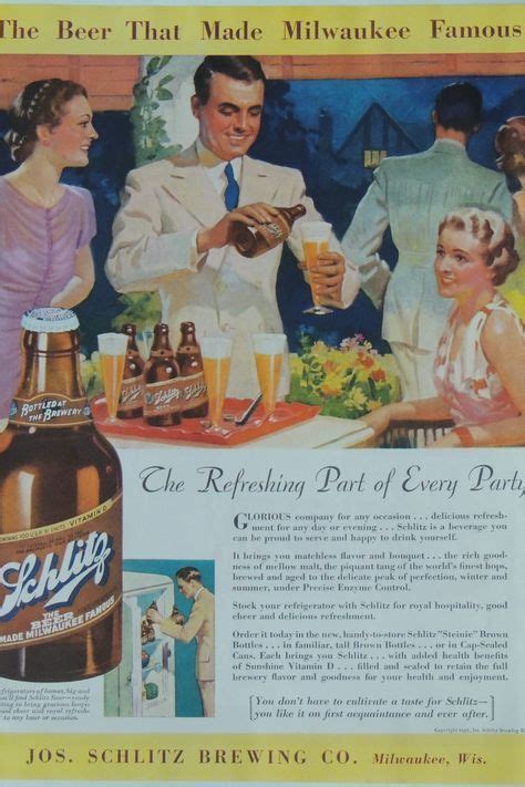 Pin By Kari Kk Kujala On Beer Old Ads Vintage Beer Schlitz
