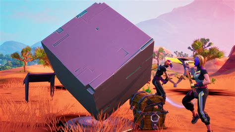 Version 3.3 of fortnite changed out some weapons and added llamas. Fortnite Season X: Cube Statues Near Desert And Lake ...