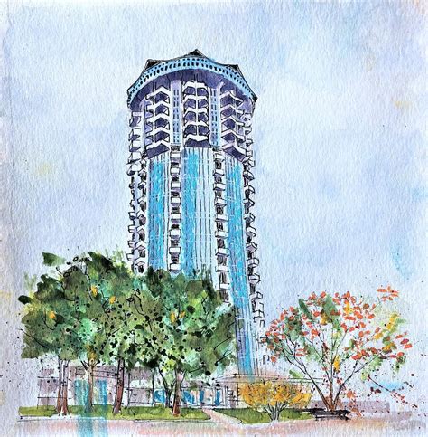 Founders Tower Painting By Darrell Smith Fine Art America