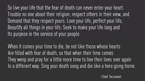 Act Of Valor Tecumseh Live Your Life Tecumseh Quote Act Of Valor