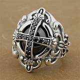 Images of Sterling Silver Cross Rings Jewelry