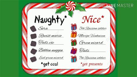 Santa S Naughty And Nice List YouTube