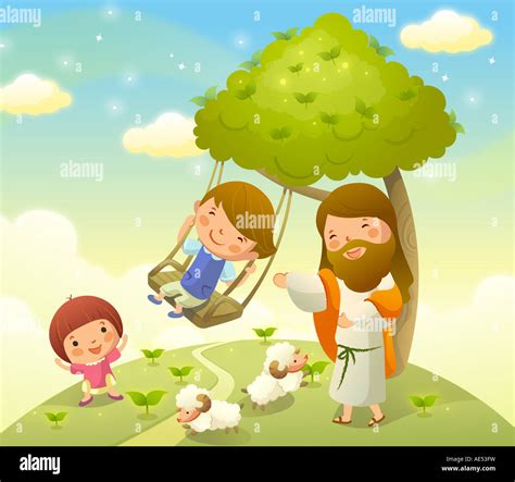 Jesus Christ Playing With Children