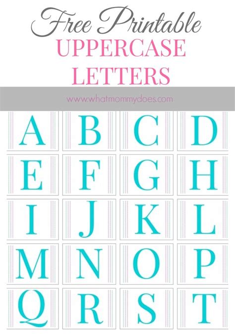 These alphabet printables and activities are perfect for preschool and are you looking for alphabet printables that are both fun and effective for kids? Free Printable Alphabet Letters A to Z {LARGE Upper Case ...