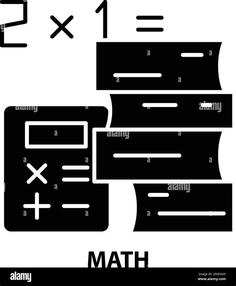 Math Icon Black Vector Sign With Editable Strokes Concept Symbol