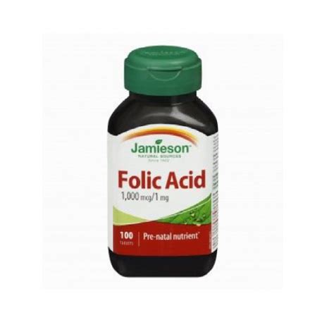 Jamieson Folic Acid Tablets 1mg 100S Pharma Xonline