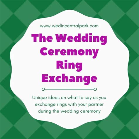 The Ring Exchange In Your Wedding Ceremony Ideas On What To Say