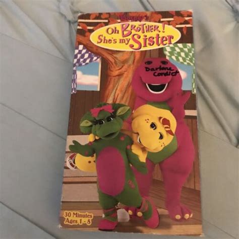 barney “oh brother she s my sister ” vhs 1998 rare ebay