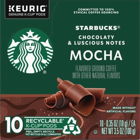 Starbucks Mocha Flavored Ground Coffee K Cup Pods Ct King Soopers