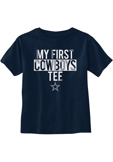 Dallas Cowboys Baby T Shirt Navy Blue Firstie Short Sleeve Tee Image