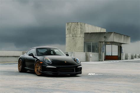 Clean Black Porsche 911 Carrera On Forged Custom Wheels By Adv1