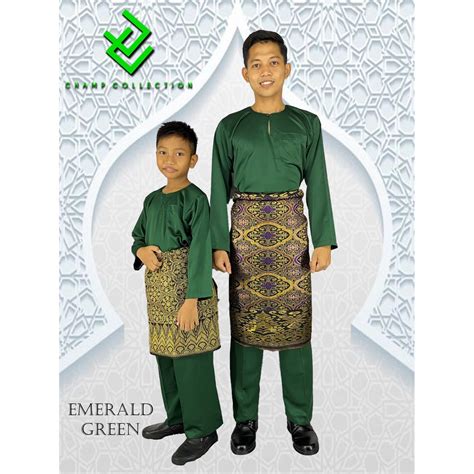 Sebagai bangse, masyarakat melayu ade banyak macam cirikhas. baju melayu budak dan dewasa (Teluk Belanga) EMERALD ...