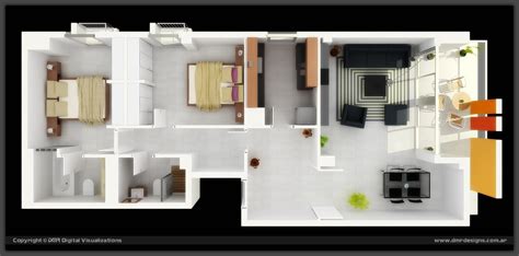 50 Planos De Apartamentos De Dos Dormitorios Colección Espectacular