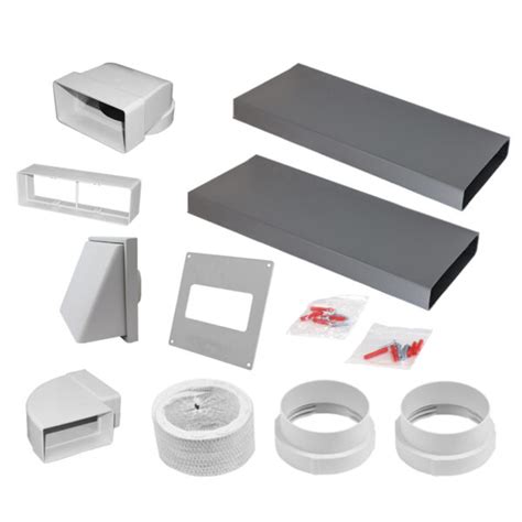 W M Flat Channel Ducting Kit White Mm Inch Manrose