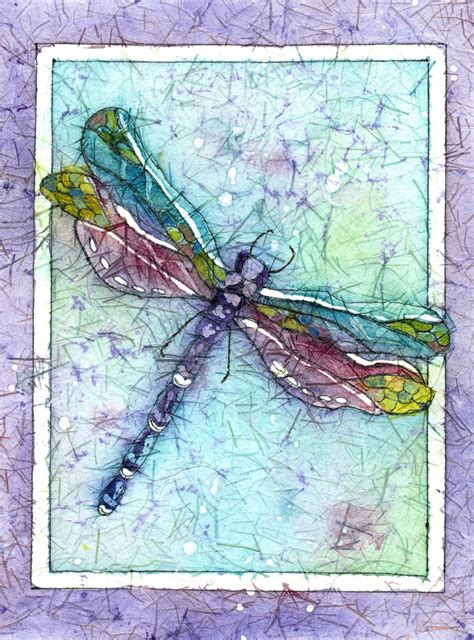 Dragonfly Art Dragonfly Painting Whimsical Art Dragonfly Etsy