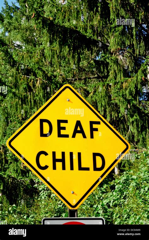 Deaf Child Sign Stock Photo Alamy