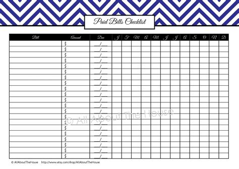 This template consists of 13 pages. Free Printable Monthly Bill Tracker - Template Calendar Design