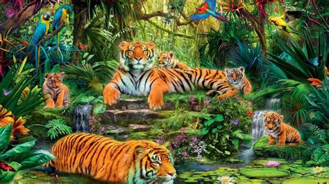 animal kingdom jungle tigers birds hd wallpaper wallpaperscom