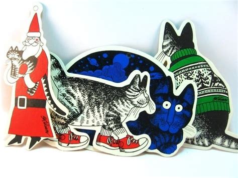 Kliban Cats Christmas Ornaments Vintage 1980s Holiday Decor Etsy