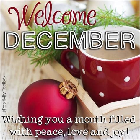Welcome December Wishing You A Month Filled With Peace And Love And Joy