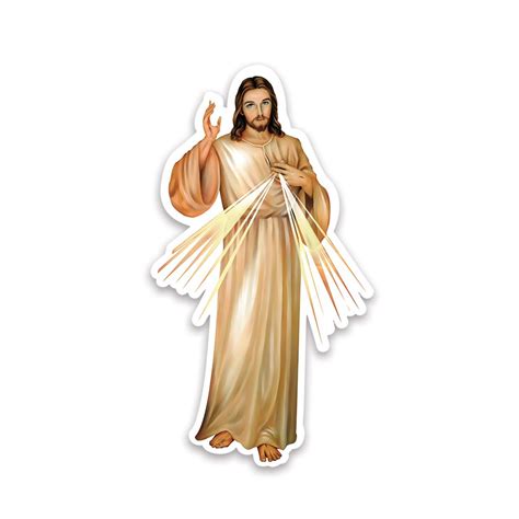 t sticker merciful jesus catholic religious divine mercy christ ebay