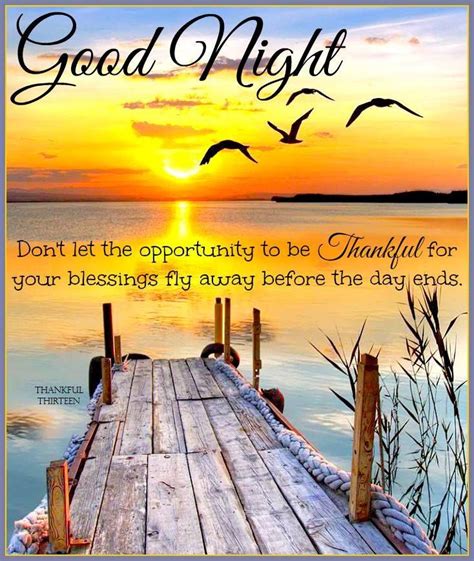 Good Night Be Thankful For Your Blessings Pictures Photos And Images