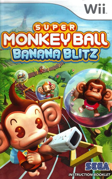 Super Monkey Ball Banana Blitz Wii Instruction Booklet Nintendo Wii