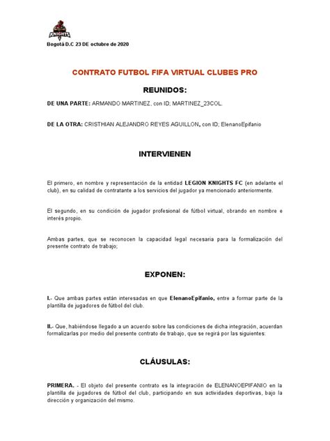contrato de trabajo para la práctica profesional del fútbol1 pdf asociación de futbol deportes