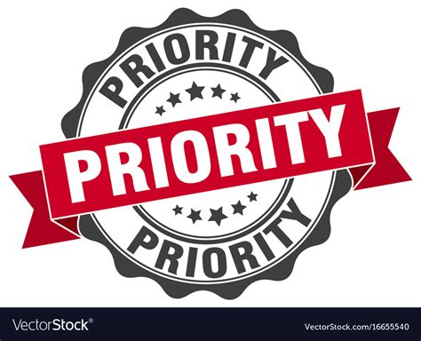 Priority Stamp Sign Seal Royalty Free Vector Image