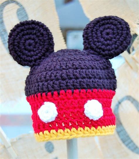 Crochet Mickey Mouse Beanie Crochet Mickey By Hngracecollections