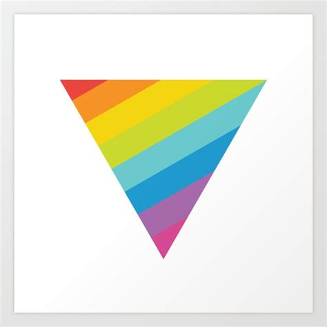 Pride Rainbow Triangle Art Print By Lahadesign Society6