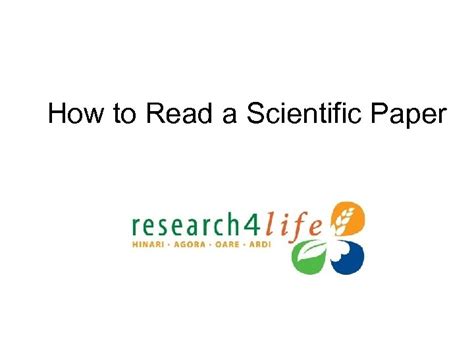 How To Read A Scientific Paper Key