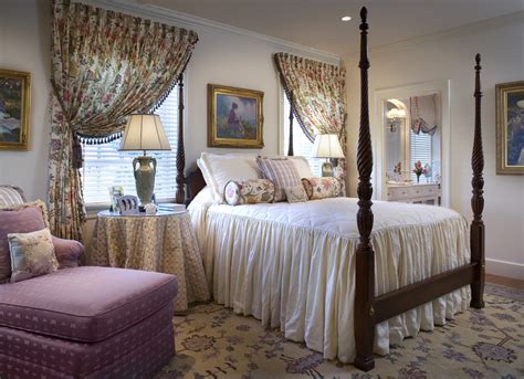 Purple Chintz Bedroom Four Poster Mahogany Bed The Glam Pad