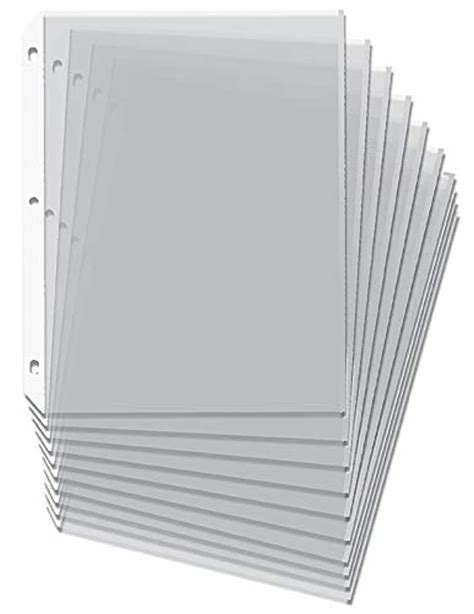200 Pcs Sheet Protectors 11x105 Clear Page For 3 Ring Binder Plastic
