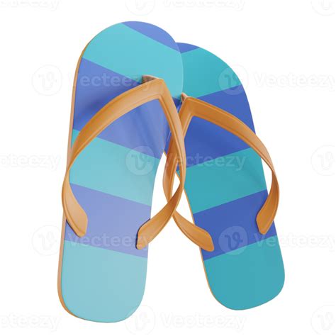 Summer Slipper Composition Isolated 3d Render 9335937 Png