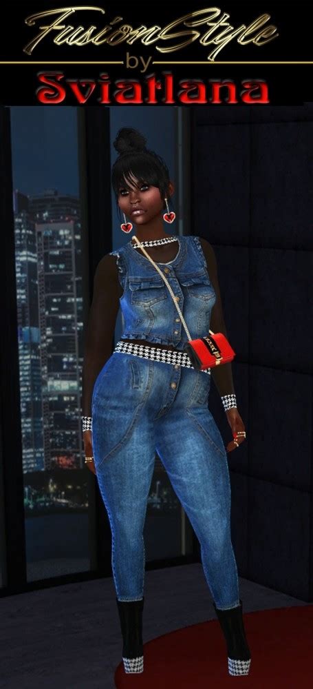Denim Outfit At Fusionstyle By Sviatlana Sims 4 Updates
