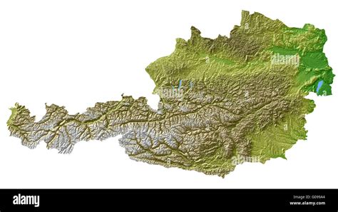 Austria Topographic Relief Map Stock Photo Alamy