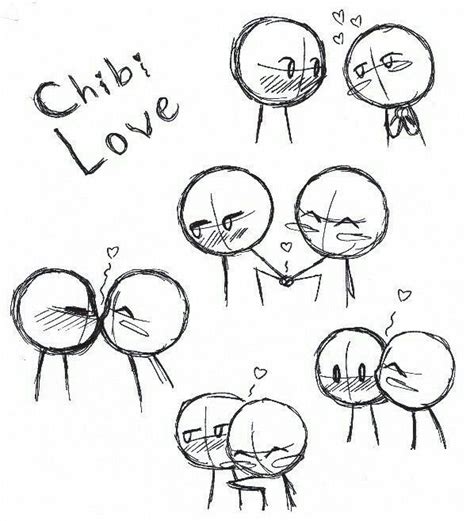 Chibi Love Text Couple Kissing Hugging Holding Hands How To Draw