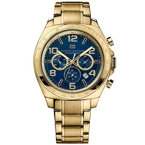 Tommy Hilfiger Mens Chronograph Goldtone Stainless Steel Bracelet Watch