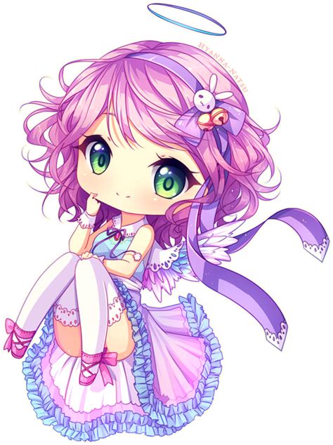 Commission Sweet Angel By Hyanna Natsu On Deviantart Kawaii Anime Girl Kawaii Chibi Cute