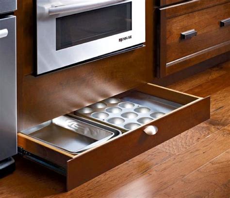 I am a handy individual and i bought ultracraft kitchen cabinets for my reno and the tall cabinets do not have their toe kicks attached. Toe kick drawers | Kitchen cabinet storage, Kitchen ...