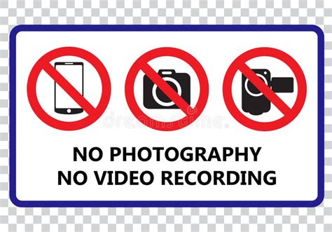 Keine Kamera Und Roten Videoverbotszeichen Fotos Machen Und Notierend