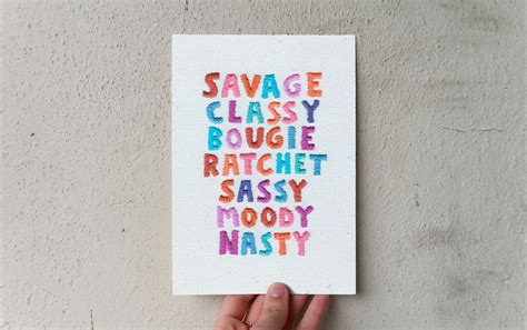 savage classy bougie ratchet sassy moody nasty print a5 etsy